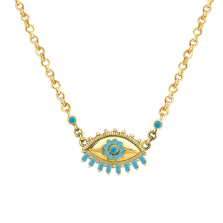 VINTAGE TURQUOISE EYE  CHOKER