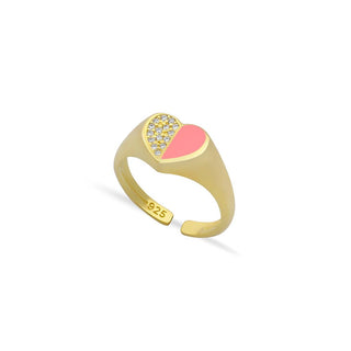 UR HALF HEART WITH ME  RING