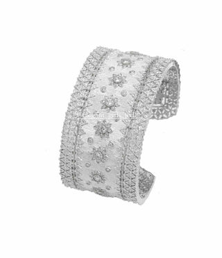 THE LUXURY SILVER DIAMOND BANGEL