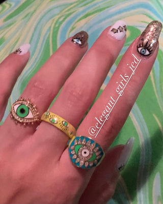 PURE NEON GREEN EYE RING