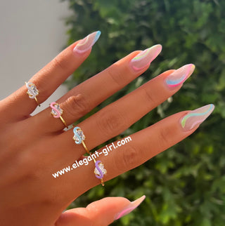 PINK DREAM WHITE HEART RING