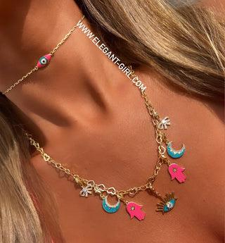 GOLD HEART CHAIN  CHOKER