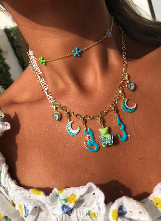 PASTEL 5 FLOWERS CHOKER