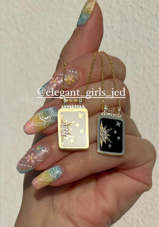 BLACK STARS BAR NECKLACE