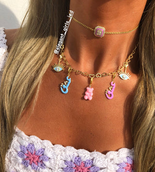GOLD HEART CHAIN  CHOKER