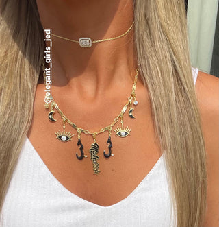 ONE EMERALD CUT STONE CHOKER