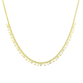 I LOVE U SNAKE SKIN NECKLACE