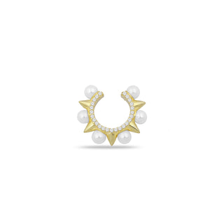 SPIKE PEARL EAR CLIP