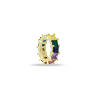 SQUARE DIAMOND  EAR CLIP