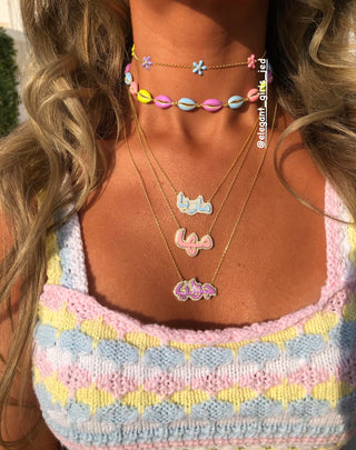 WINTER PASTEL SHELL CHOKER