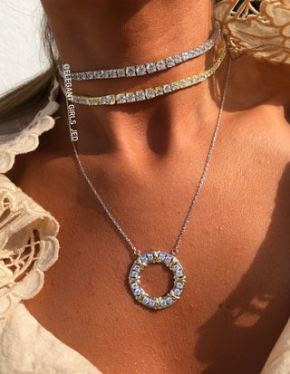 THE DIAMOND ROUND X NECKLACE