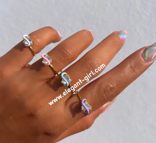 PINK DREAM WHITE HEART RING