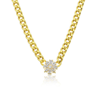 CUBAN BIG FLOWER NECKLACE OR CHOKER