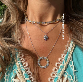 THE DIAMOND ROUND X NECKLACE