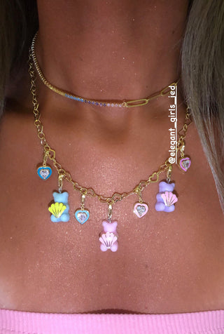 GOLD HEART CHAIN  CHOKER