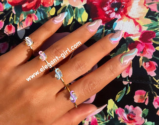 PINK DREAM WHITE HEART RING