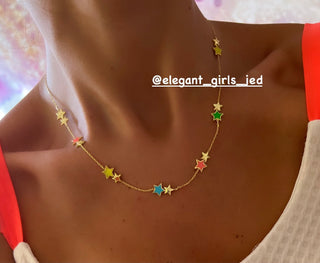 TWINKLE NEON STARS NECKLACE