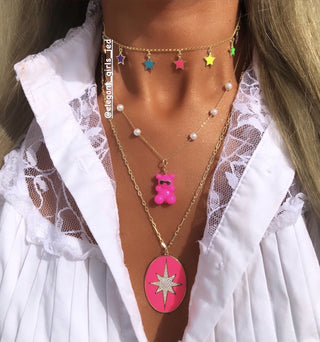 NEON STARS NECKLACE