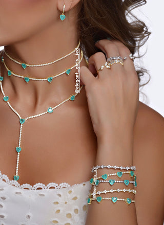 HEART PARABIA TOURMALINE LONG NECKLACE