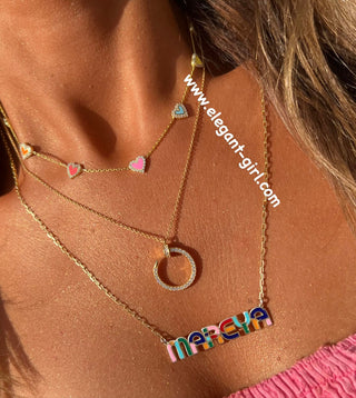 COLORS HEART SHORT NECKLACE