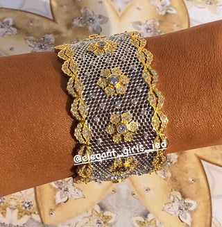 THE LUXURY SILVER GOLD FLOWERS DANTIL BANGEL