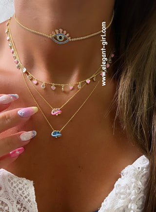 BLUE DREAM HEART NECKLACE