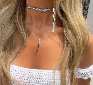 MULTI DIMENSION MARQUISE HARD CHOKER
