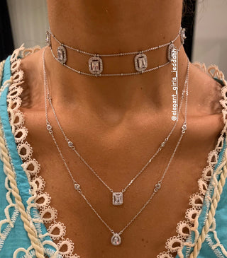 LAYER DOUBLE STONE NECKLACE