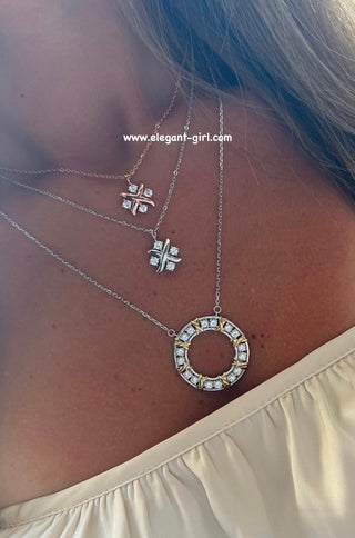 THE DIAMOND ROUND X NECKLACE