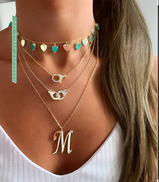 PARABIA TOURMALINE HEART CHOKER - ELEGANT GIRLS