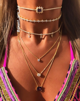 PURPLE AMETHYST MAHA CHOKER