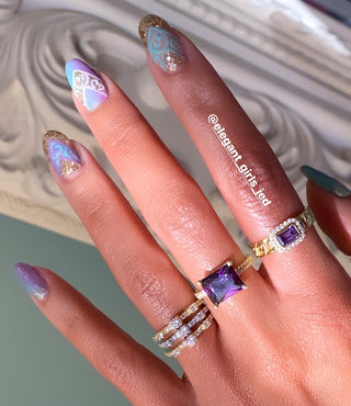 CUBAN PURPLE STONE RING