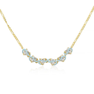 MULTI DREAM BLUE HEART CHOKER