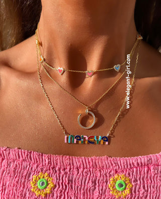 COLORS HEART SHORT NECKLACE