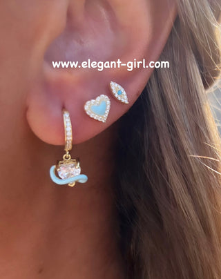 BLUE DREAM HOOP EARRING
