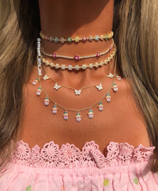 RAINBOW FLOWERS CHOKER