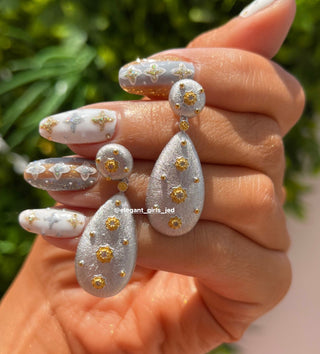 THE LUXURY ENGRAVED MIX EARRING