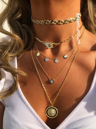 CUBAN BLACK ENAMEL CHOKER - ELEGANT GIRLS