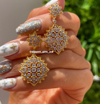THE LUXURY GOLD DIAMOND DANTIL EARRING