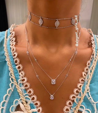 MULTI OVAL SHAPE  LINE CHOKER