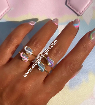 PINK DREAM WHITE HEART RING