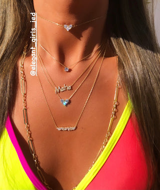 MINI HEART NECKLACE AND CHOKER - ELEGANT GIRLS