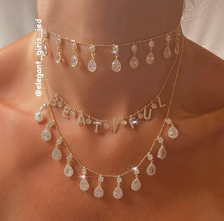 DROPS RAIN DIAMOND CHOKER