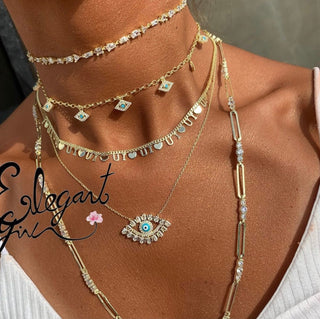 I LOVE U SNAKE SKIN NECKLACE