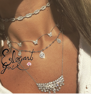 DIAMOND SHAPE CHOKER SILVER