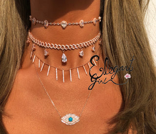 ROSE GOLD MARQUISE CHOKER - ELEGANT GIRLS