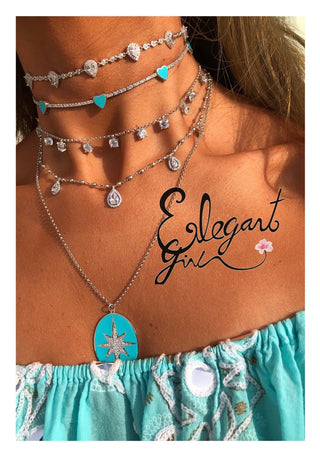 SILVER MARQUISE CHOKER - ELEGANT GIRLS