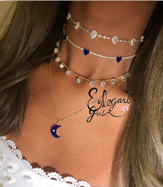 GOLD MARQUISE CHOKER - ELEGANT GIRLS