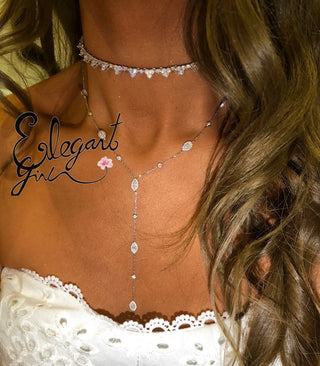 Y SHAPE LONG TEARS NECKLACE