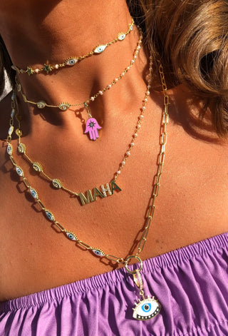 GOLD EYES X PEARLS CHOKER